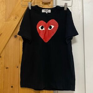 Comme des Garçons PLAY Black Red Heart T-shirt